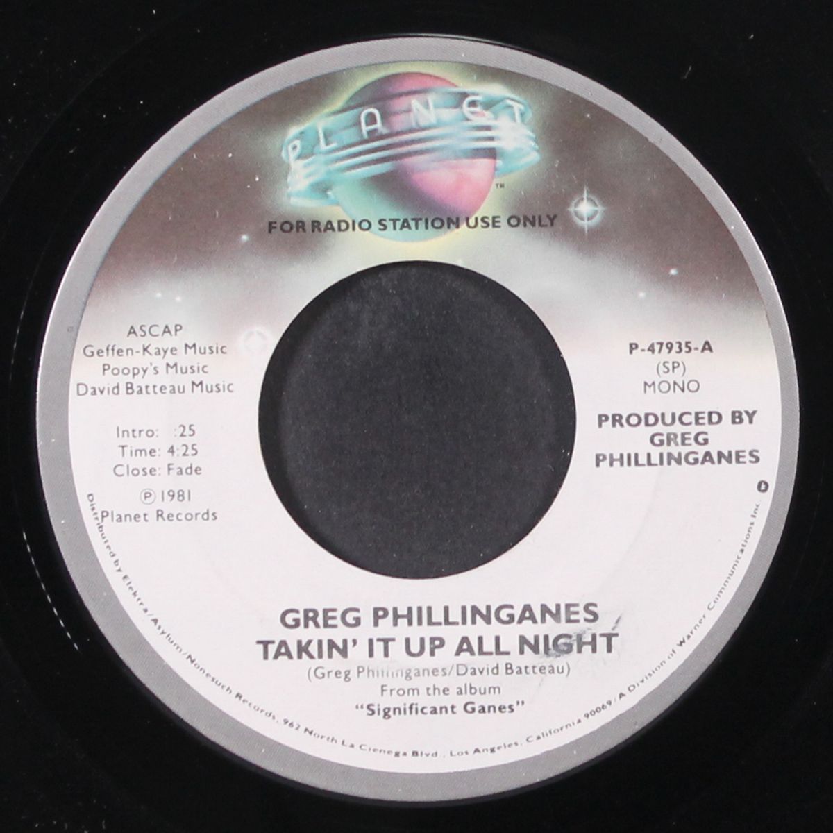 takin' it up all night / mono by GREG PHILLINGANES