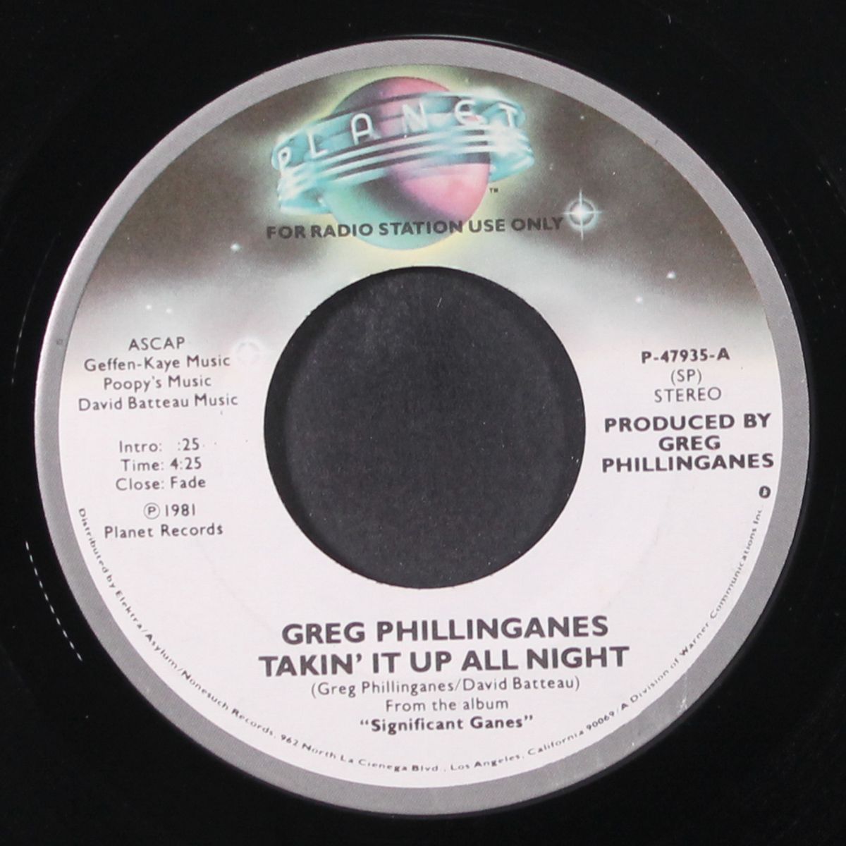 takin' it up all night / mono by GREG PHILLINGANES