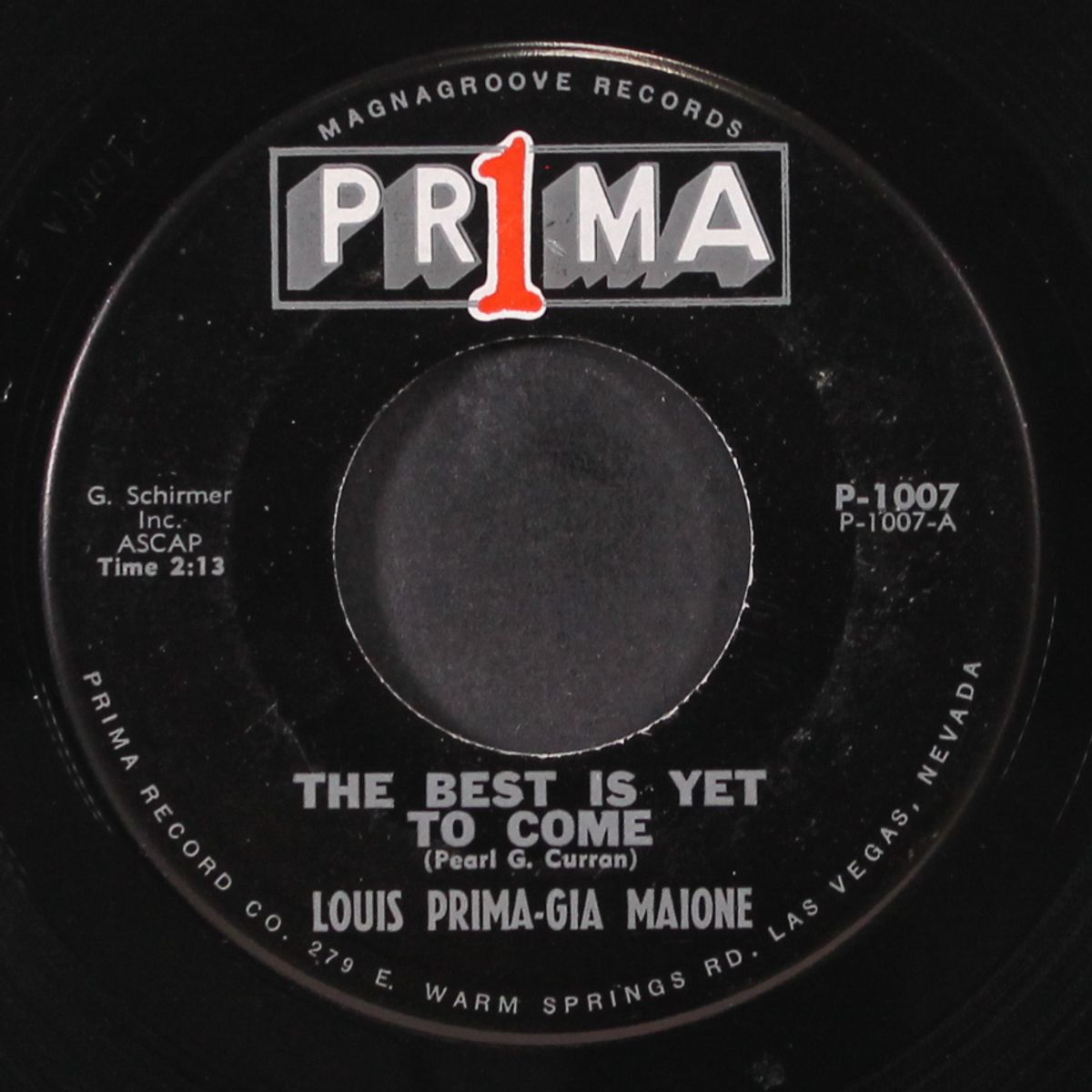 the best is yet to come / you'll never get away by LOUIS PRIMA & GIA MAIONE