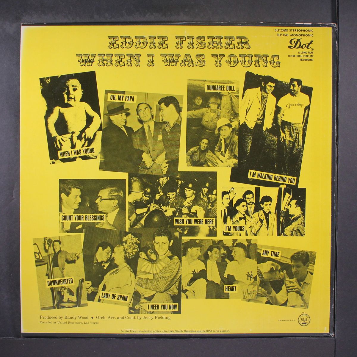 when i was young by EDDIE FISHER