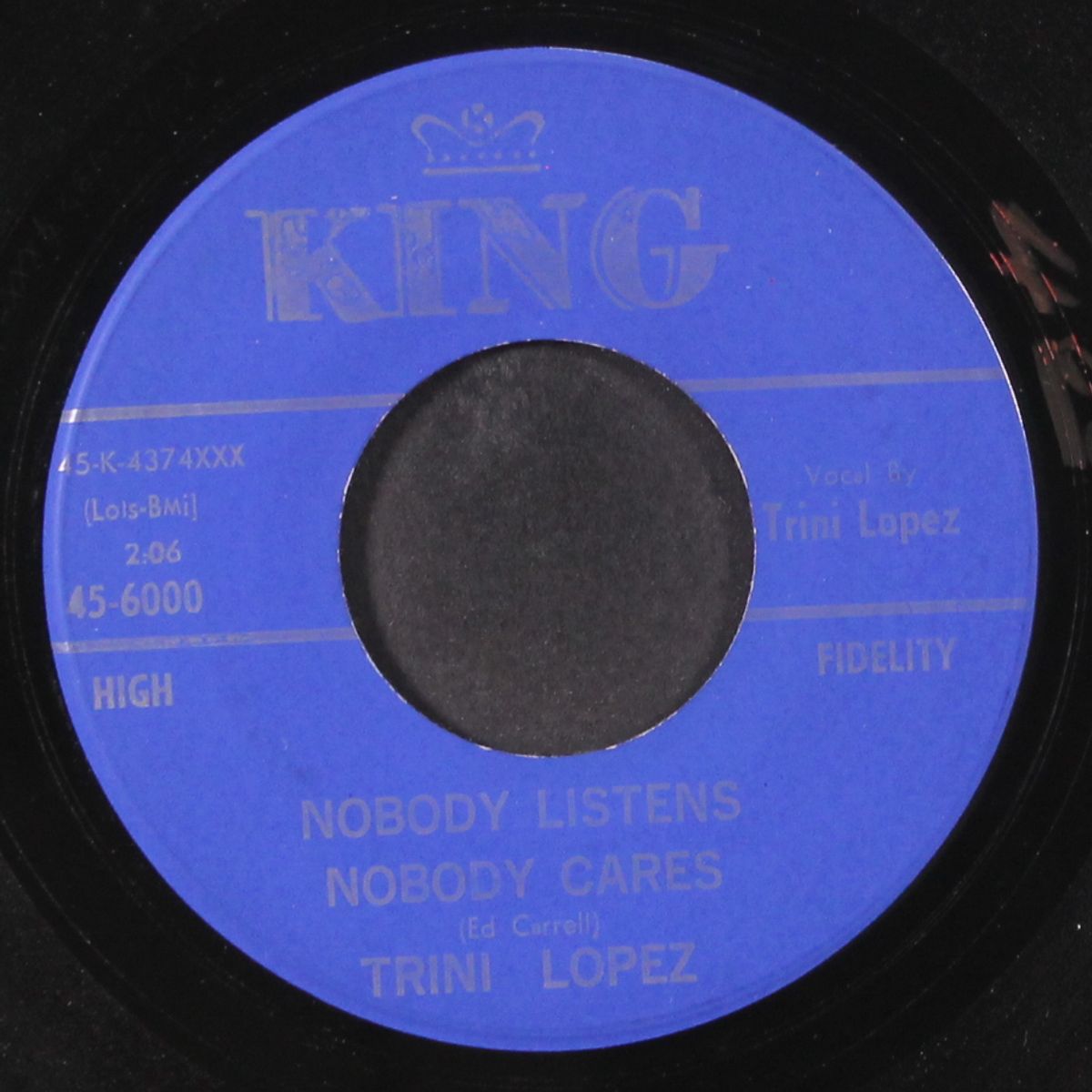 jeanie marie / nobody listens by TRINI LOPEZ