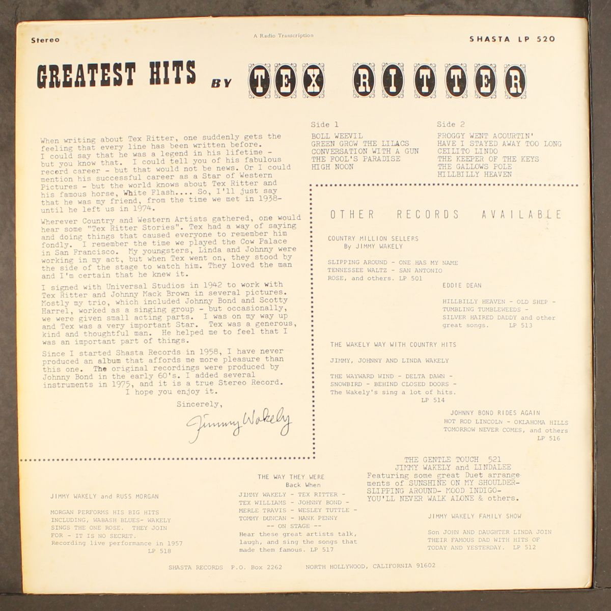 greatest hits by TEX RITTER
