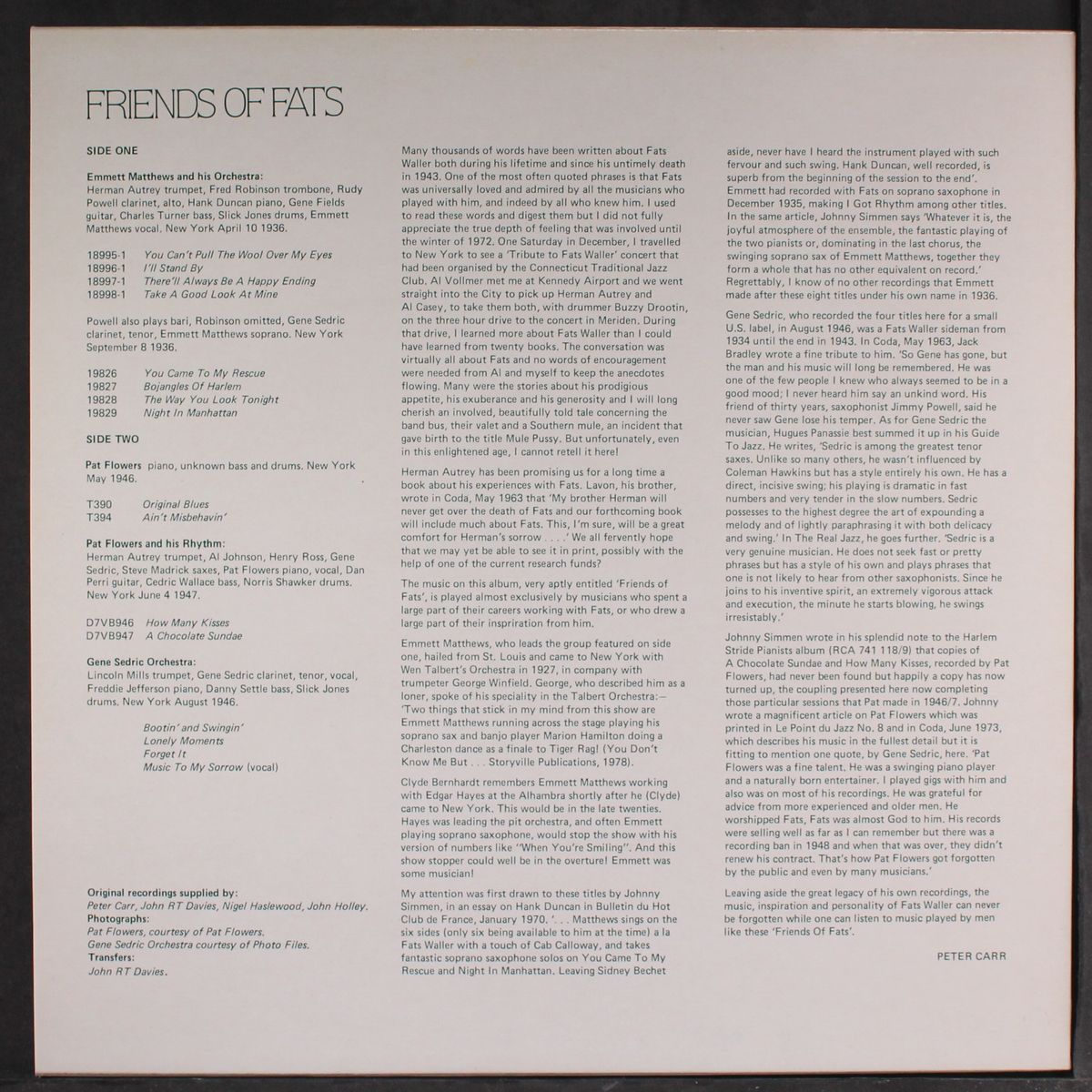 friends of fats by VARIOUS