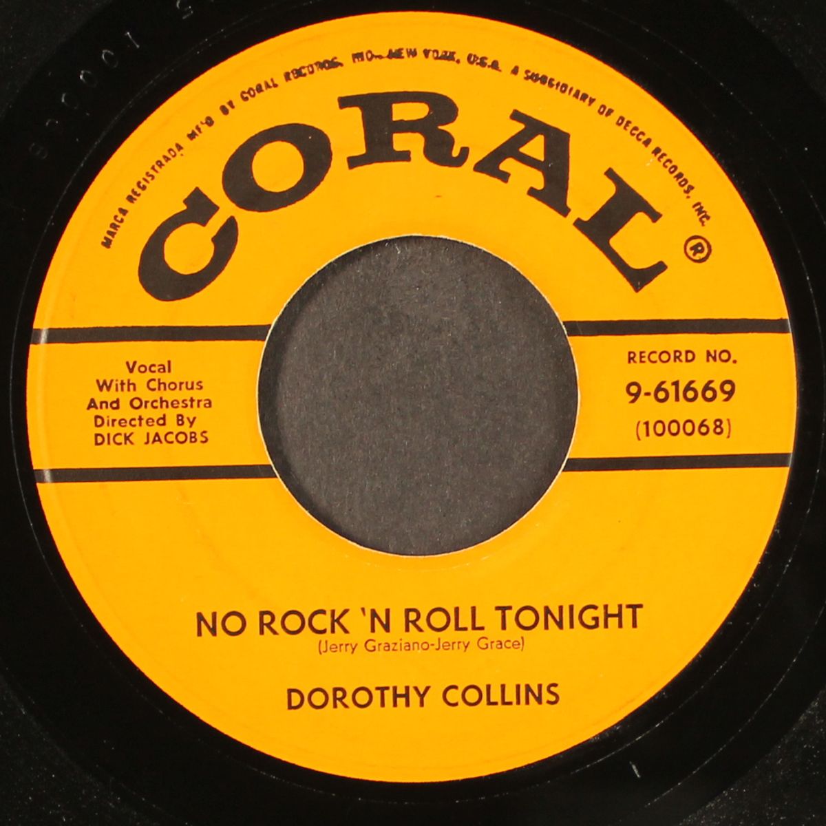 no rock 'n roll tonight / rock and roll train by DOROTHY COLLINS