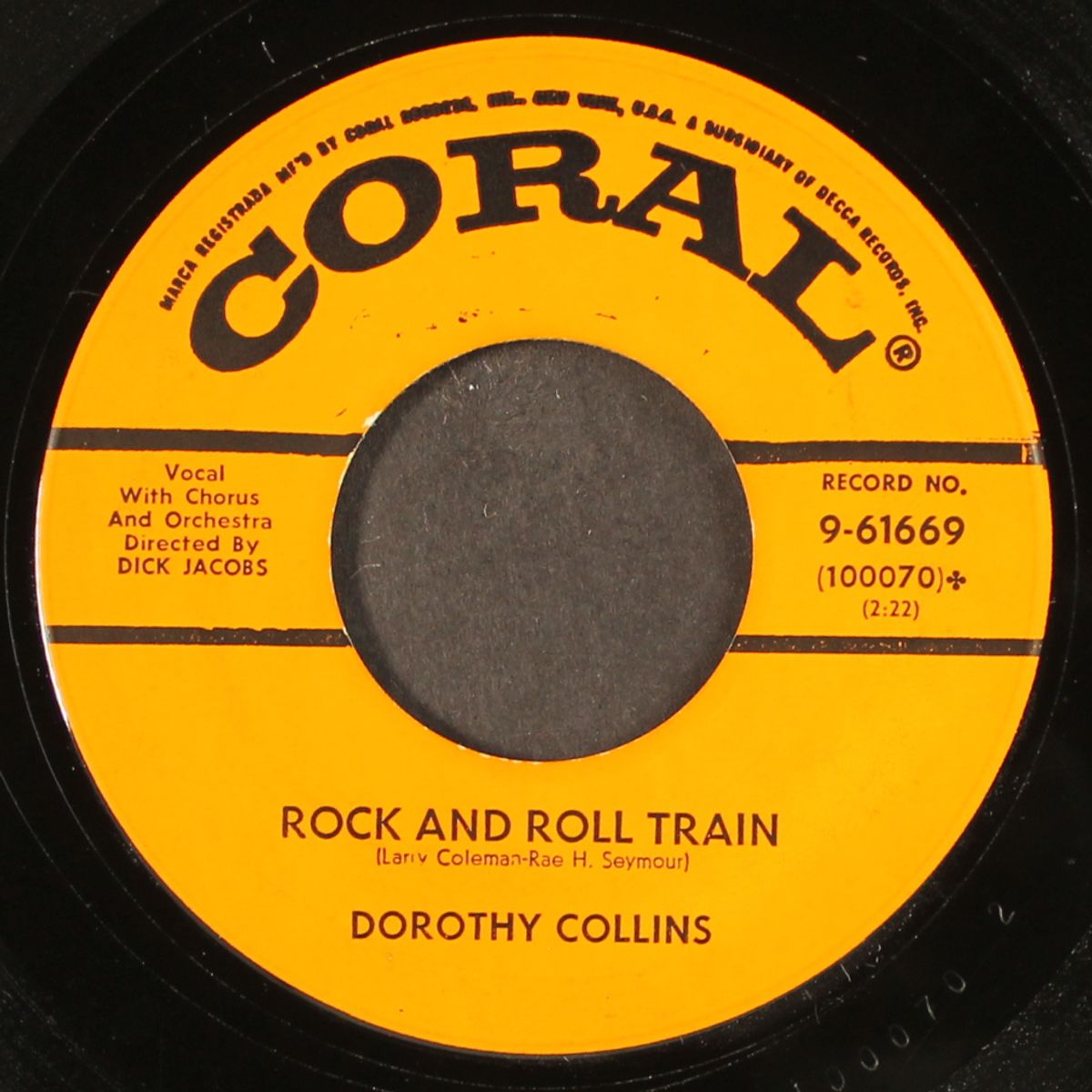 no rock 'n roll tonight / rock and roll train by DOROTHY COLLINS