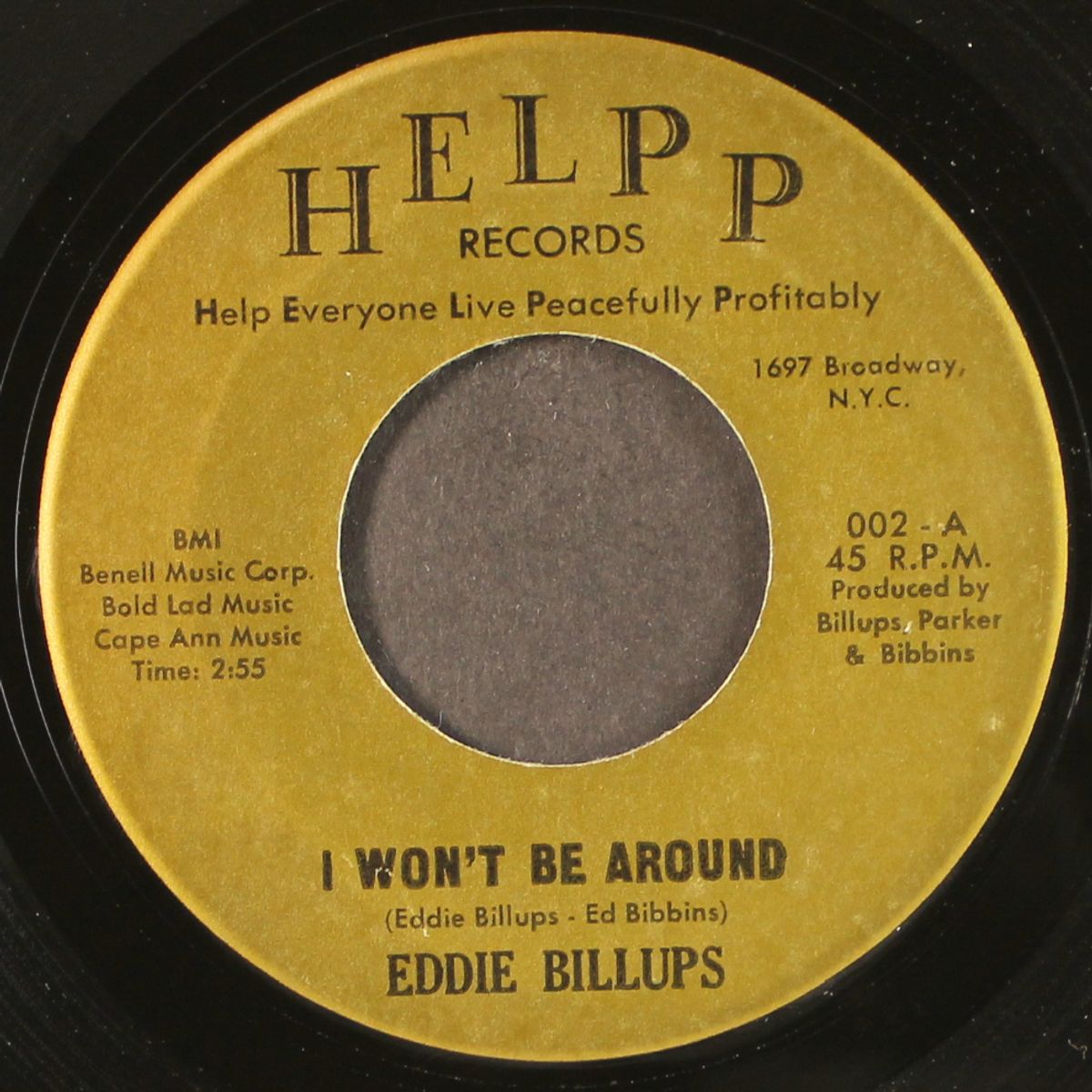 i won't be around / hard headed woman by EDDIE BILLUPS
