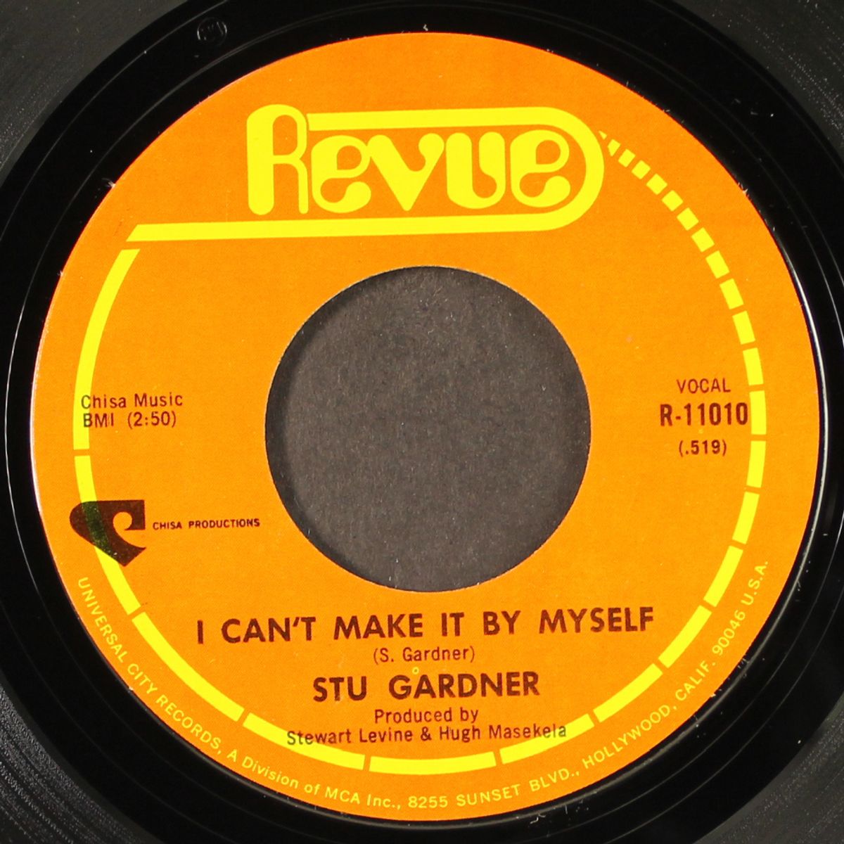 never gonna hurt again / i can't make it by myself by STU GARDNER