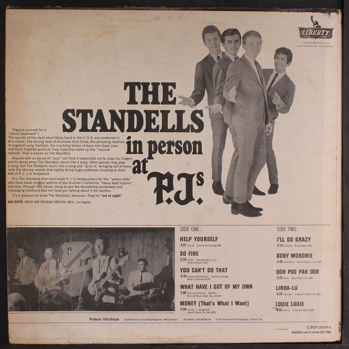 in person at p.j.'s by STANDELLS