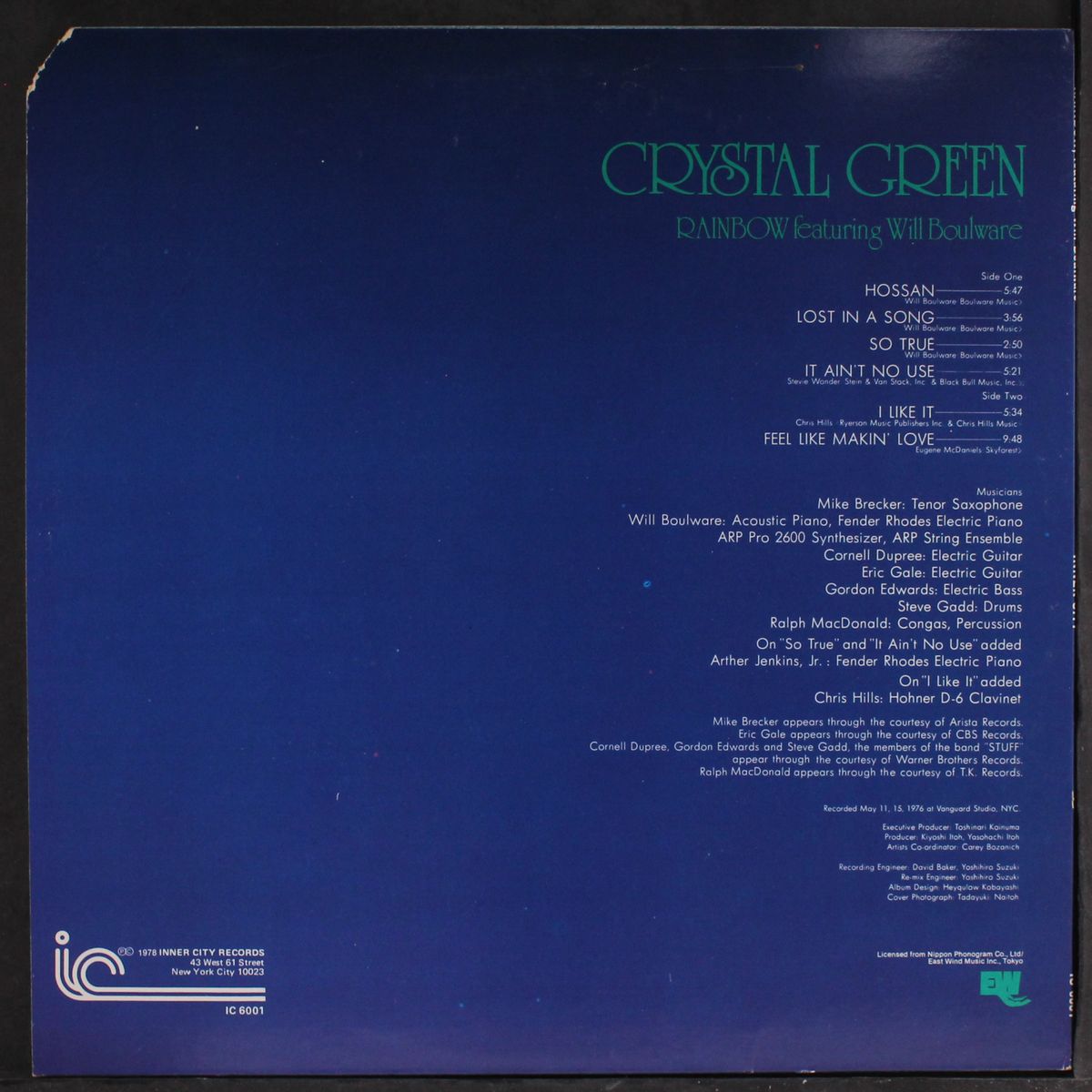 crystal green by RAINBOW & WILL BOULWARE