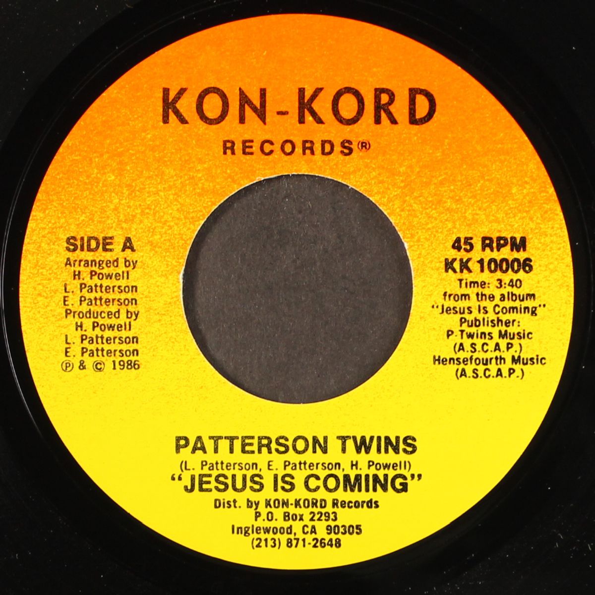 jesus is coming / i cry to you by PATTERSON TWINS