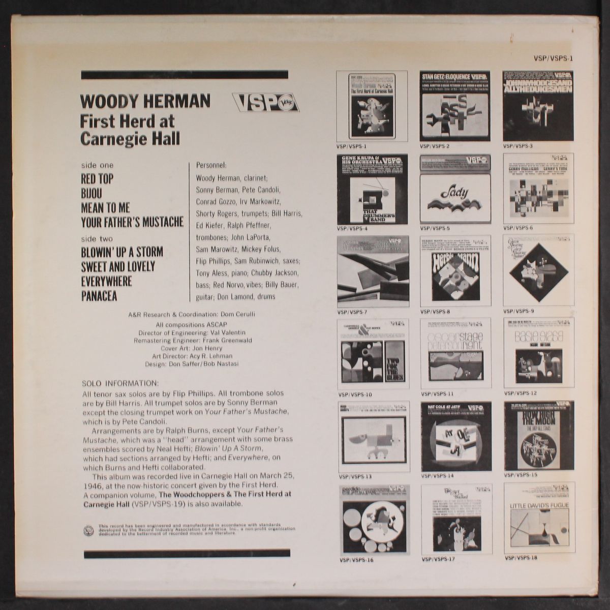the first herd at carnegie hall by WOODY HERMAN