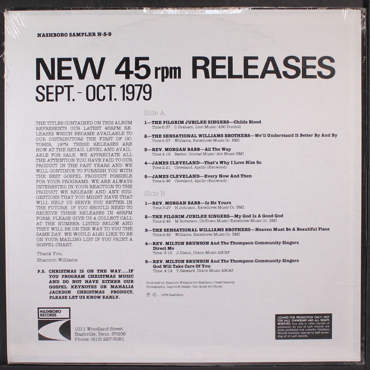 new single releases, fall 1979 by VARIOUS