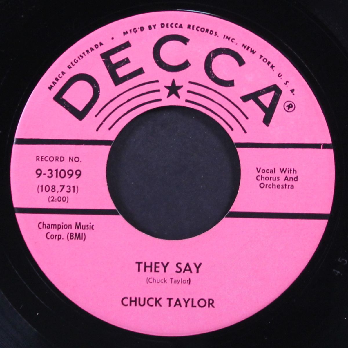 little lover / they say by CHUCK TAYLOR