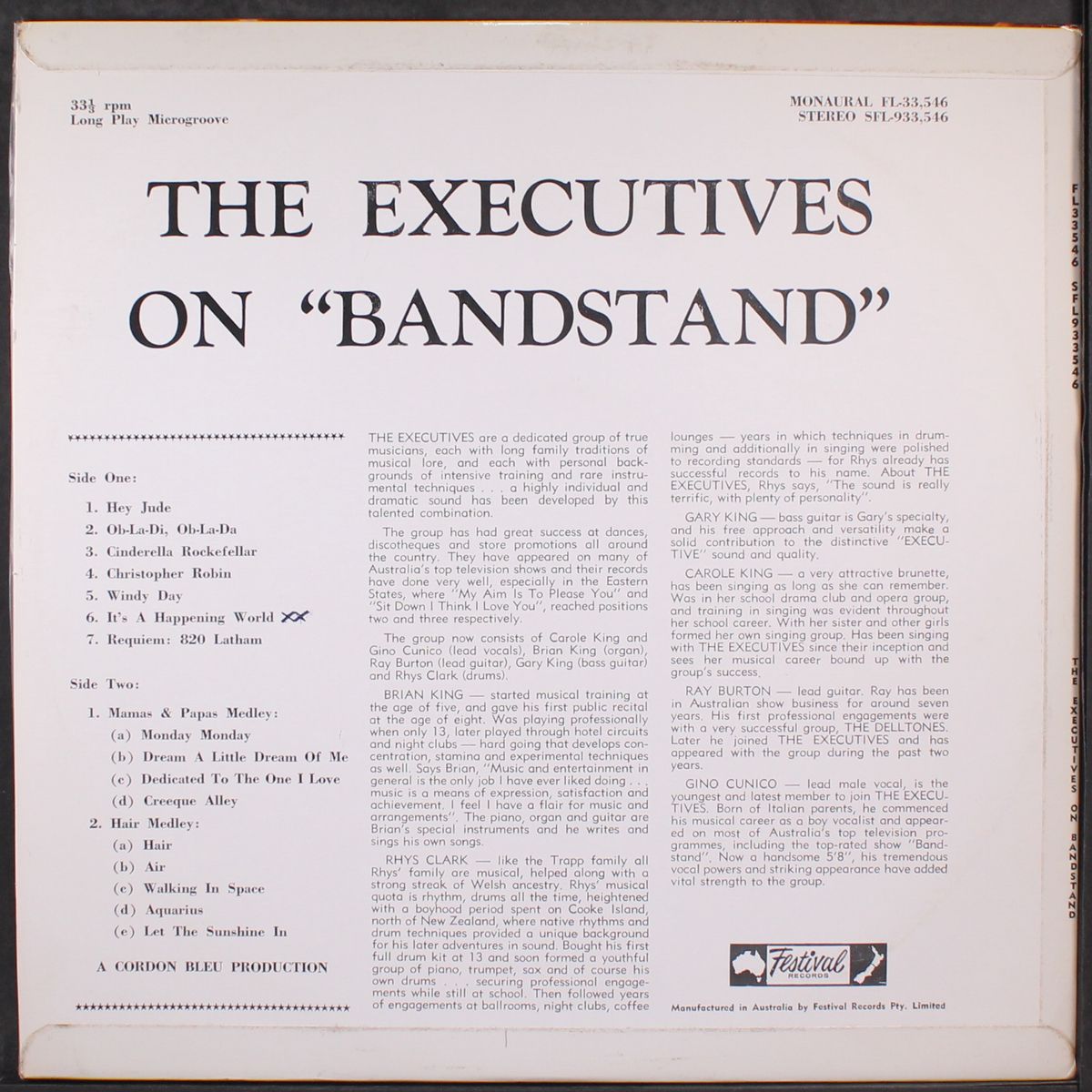 on bandstand by EXECUTIVES