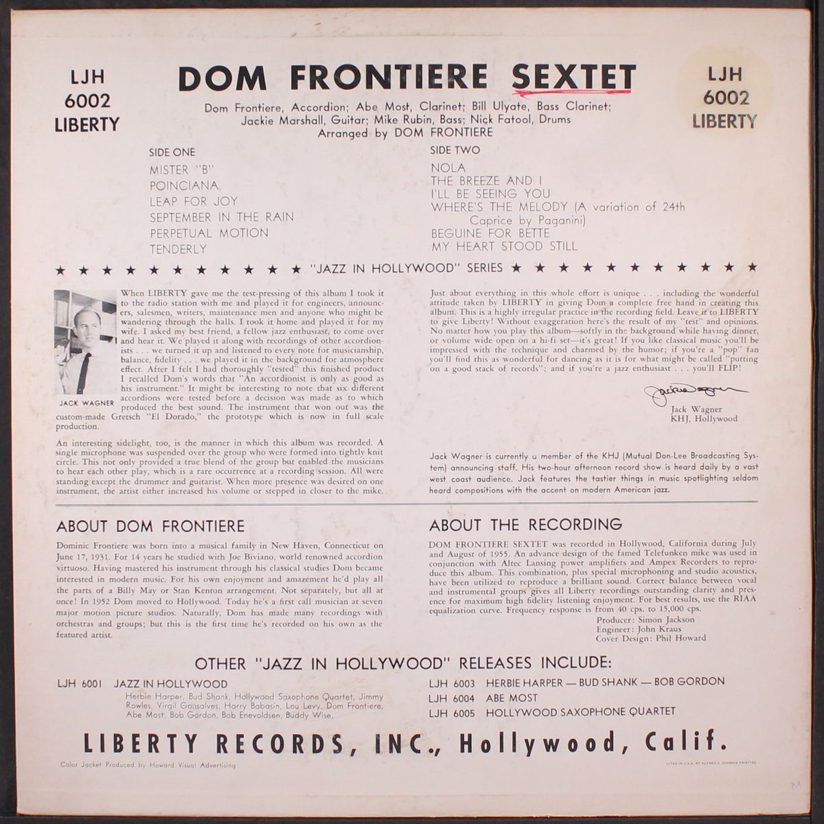 dom frontiere sextet by DOM FRONTIERE