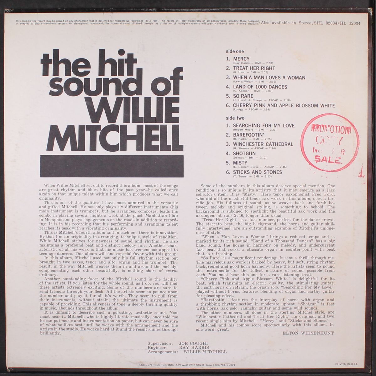 the hit sound of by WILLIE MITCHELL