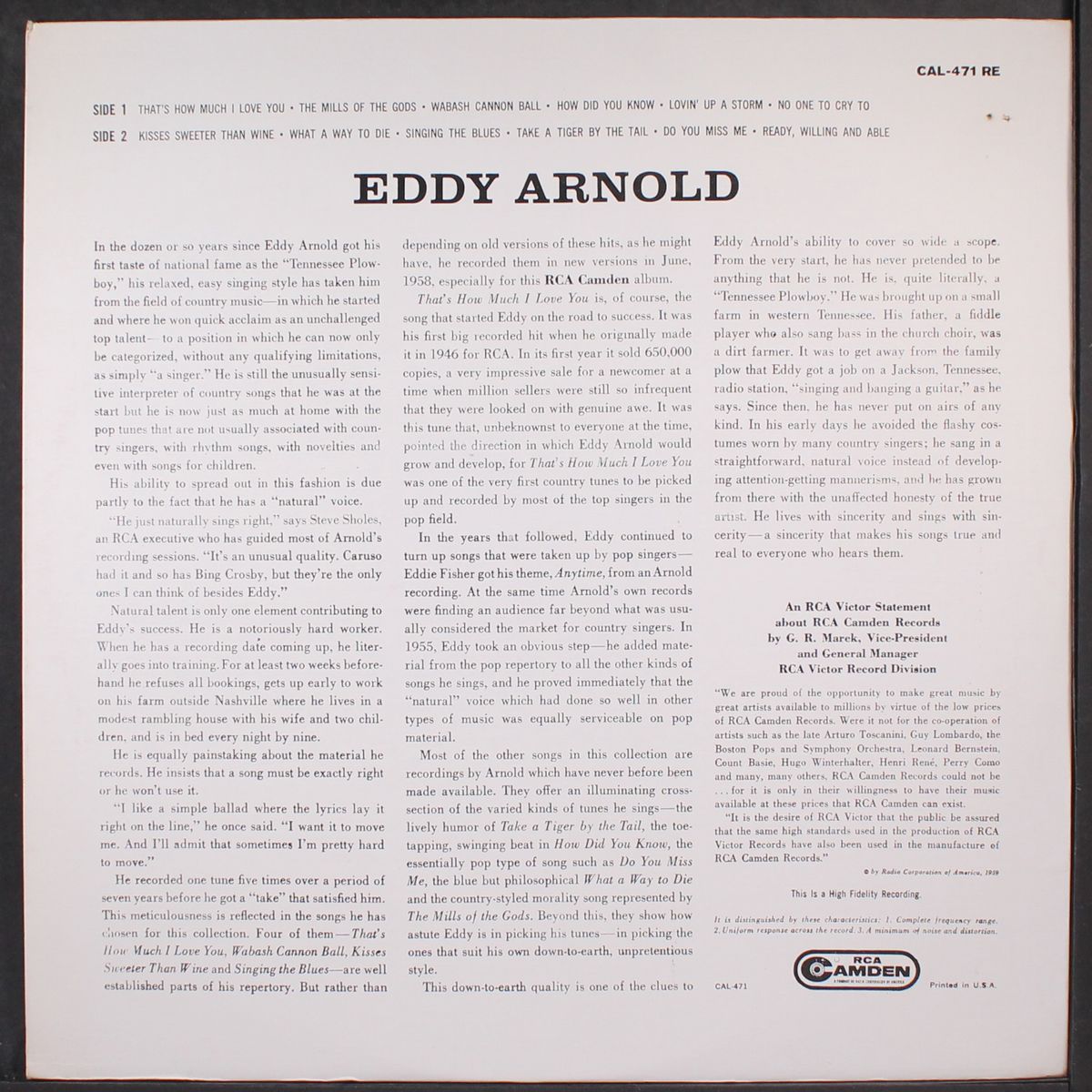 that's how much i love you by EDDY ARNOLD