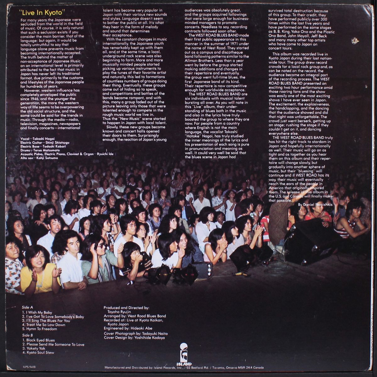 live in kyoto by WEST ROAD BLUES BAND