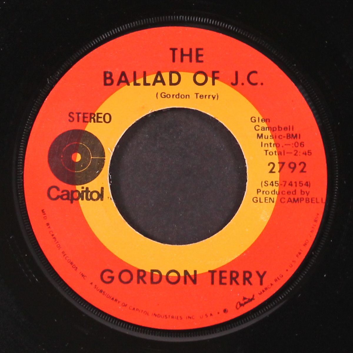 the ballad of j.c. / untanglin' my mind by GORDON TERRY