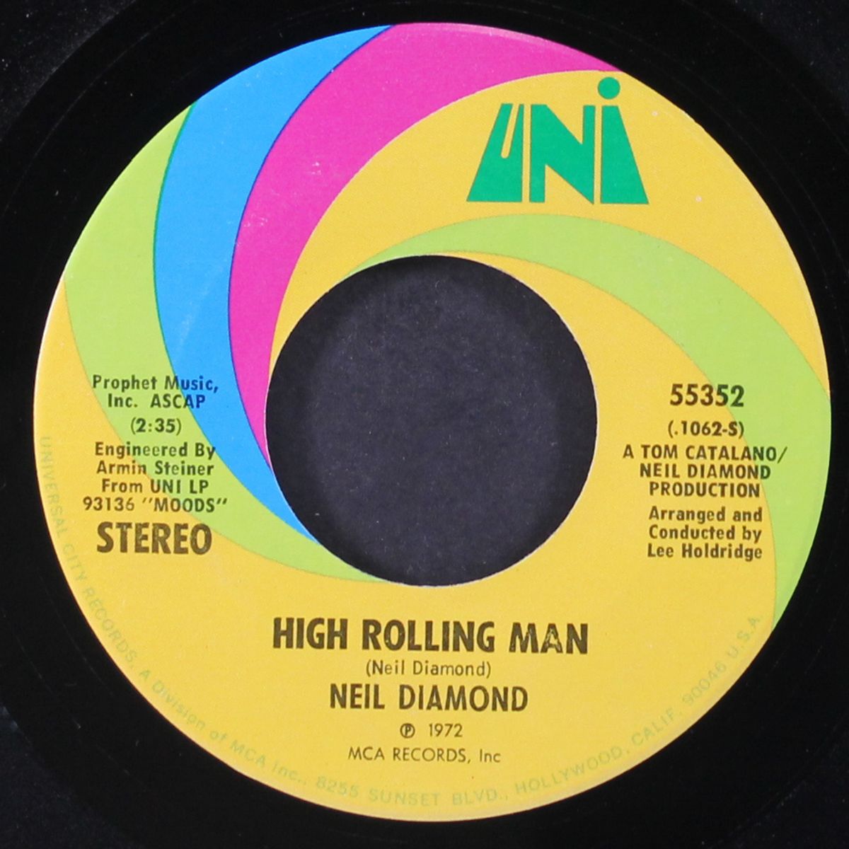 walk on water / high rolling man by NEIL DIAMOND