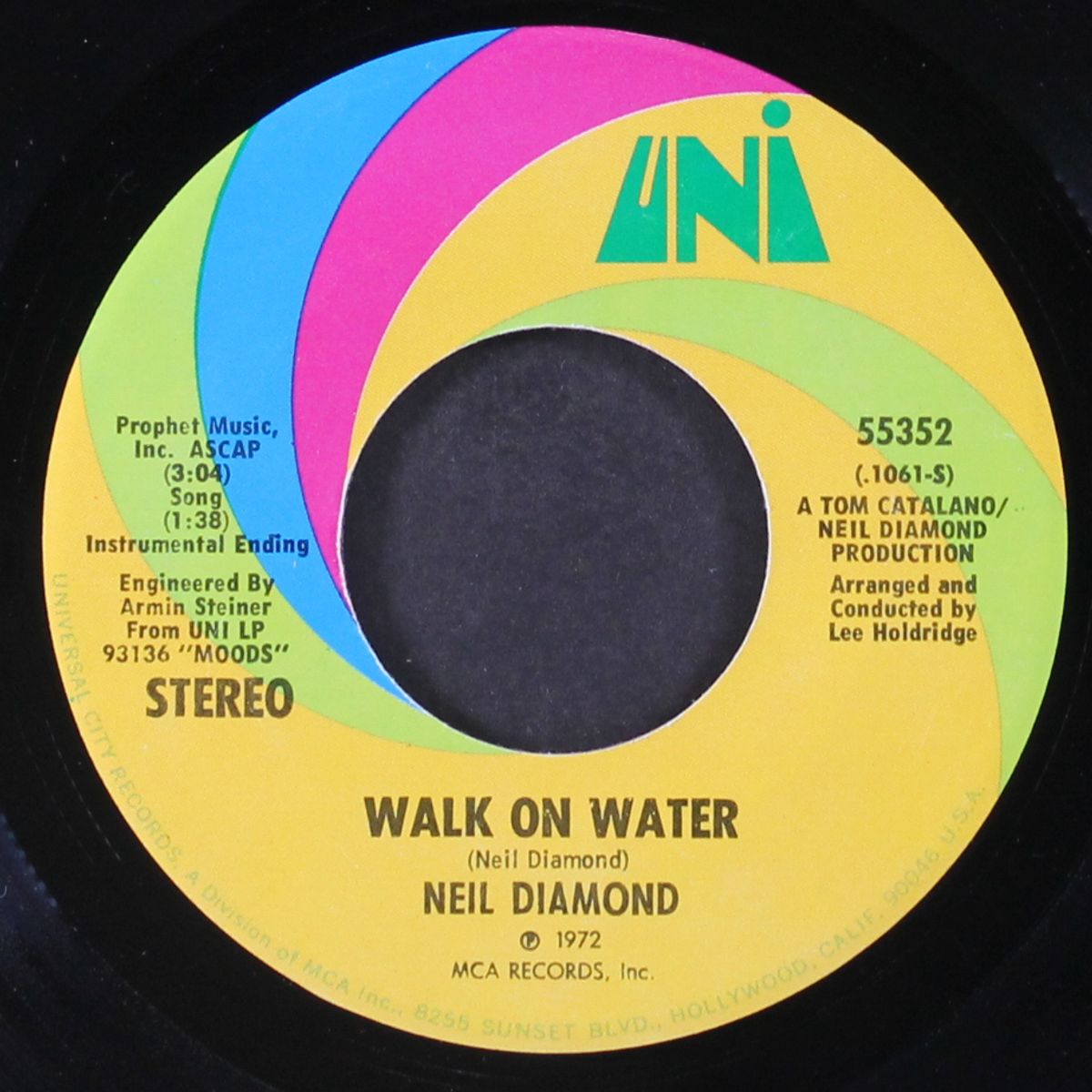 walk on water / high rolling man by NEIL DIAMOND
