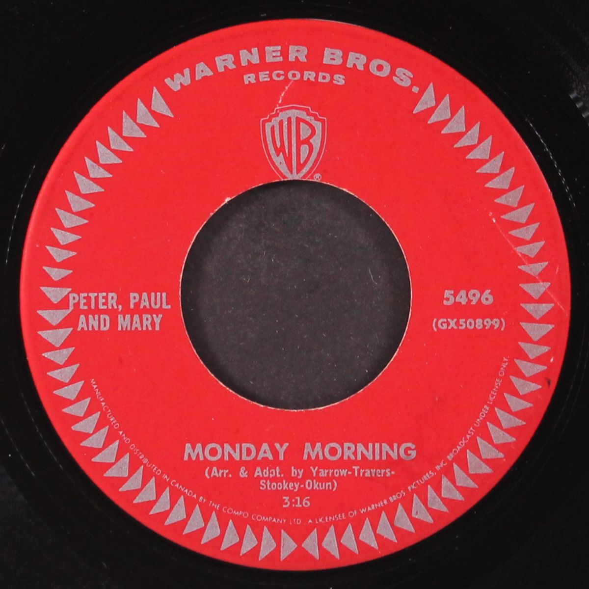 for lovin' me / monday morning by PETER, PAUL & MARY