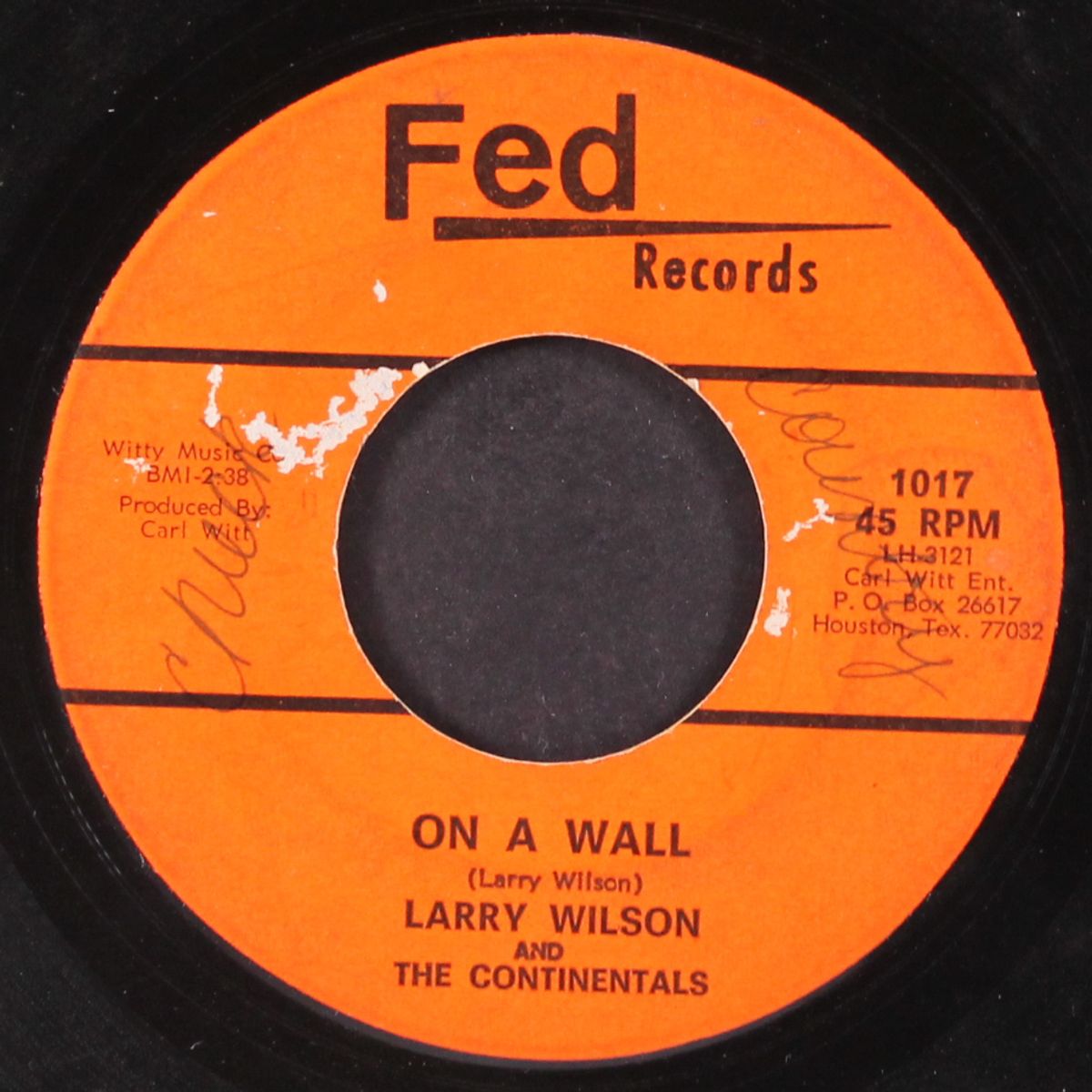 you hit me where it hurts / on a wall by LARRY WILSON & CONTINENTALS