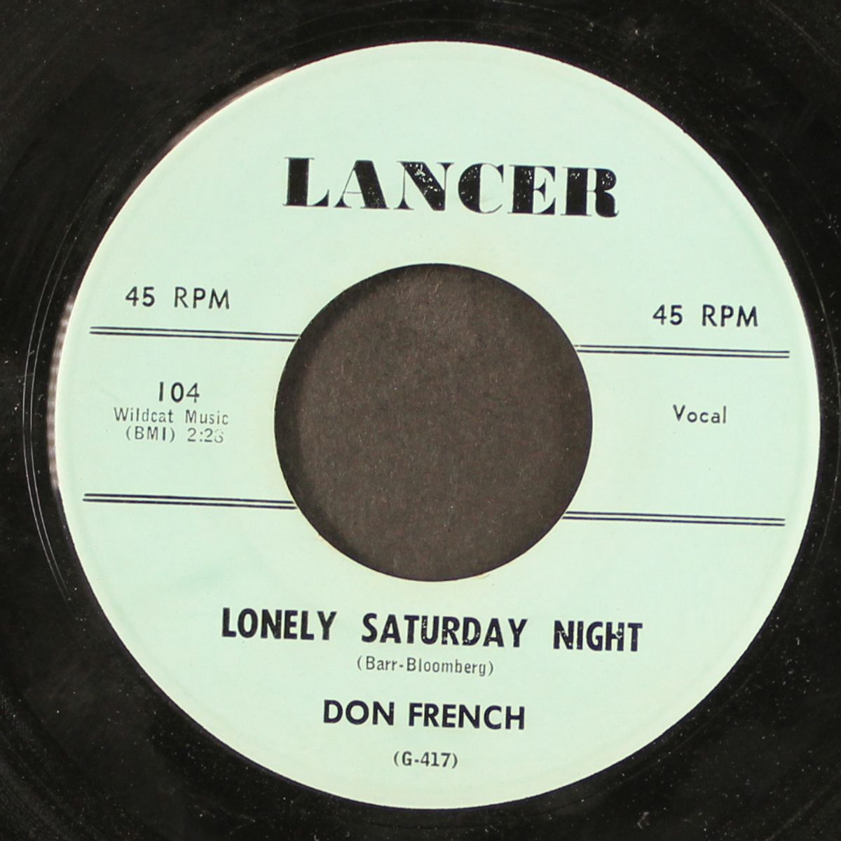 lonely saturday night / goldilocks by DON FRENCH