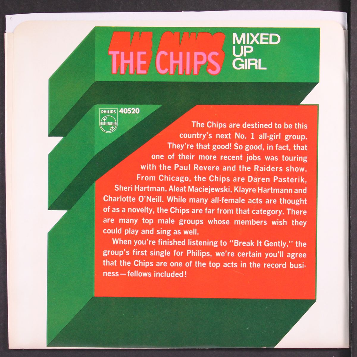 break it gently / mixed up shook up girl by CHIPS