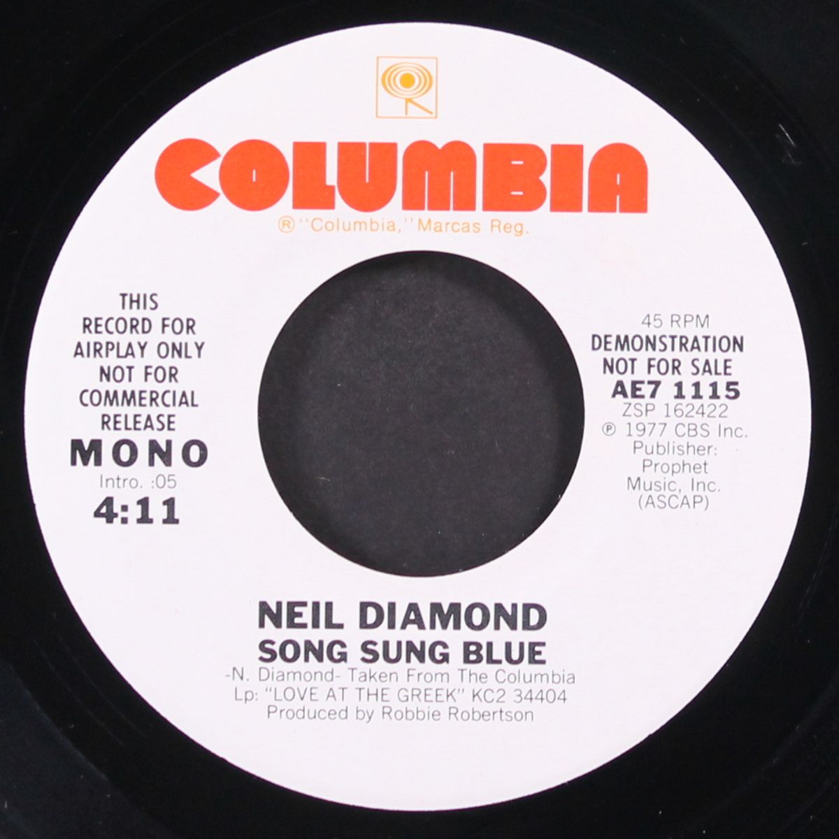 song sung blue / mono by NEIL DIAMOND