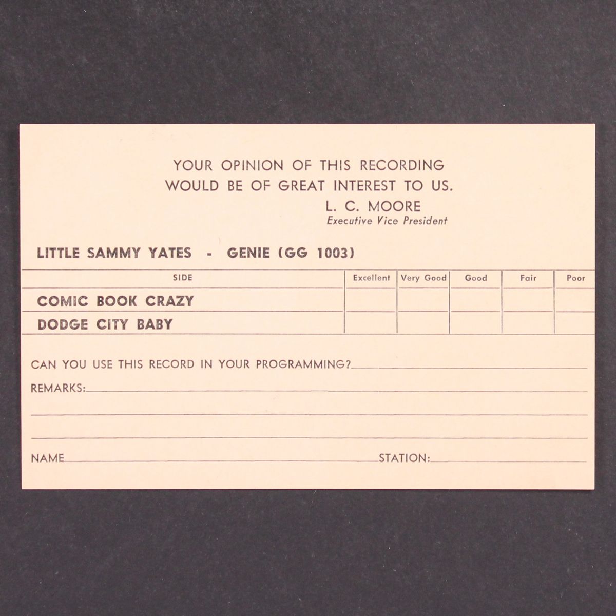 comic book crazy / dodge city baby by LITTLE SAMMY YATES