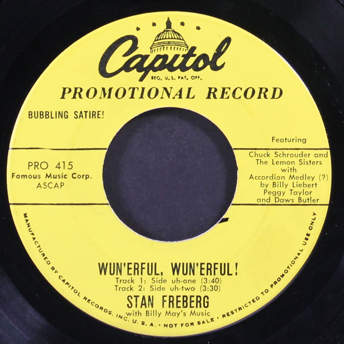 wun'erful wun'erful by STAN FREBERG