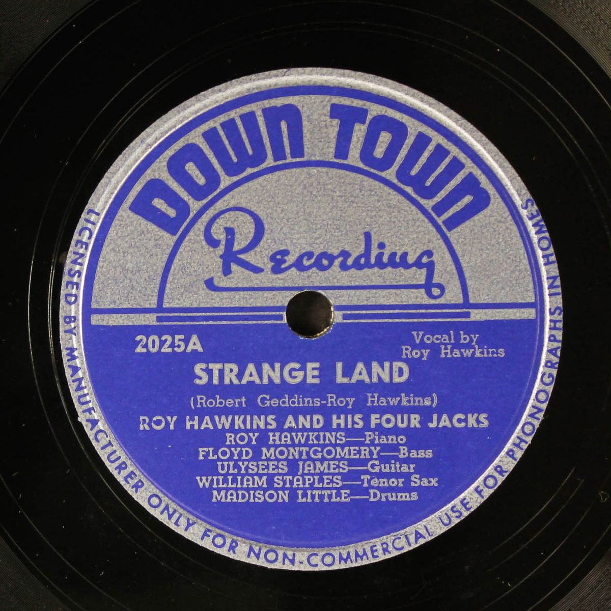 strange land / quarter to one by ROY HAWKINS