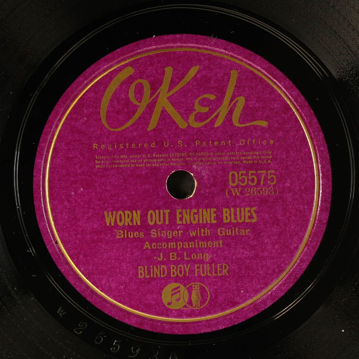 shake it baby / worn out engine blues by BLIND BOY FULLER