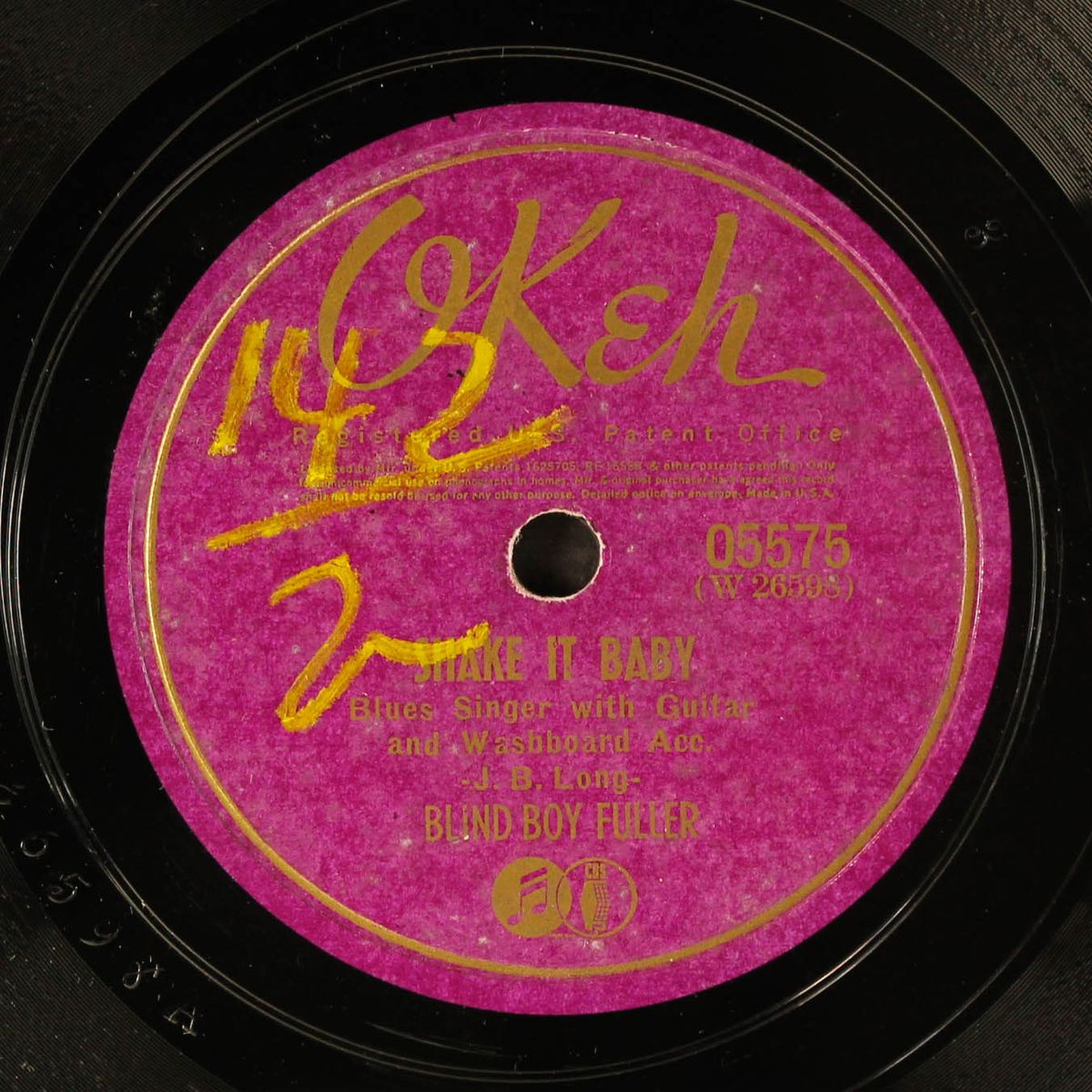 shake it baby / worn out engine blues by BLIND BOY FULLER
