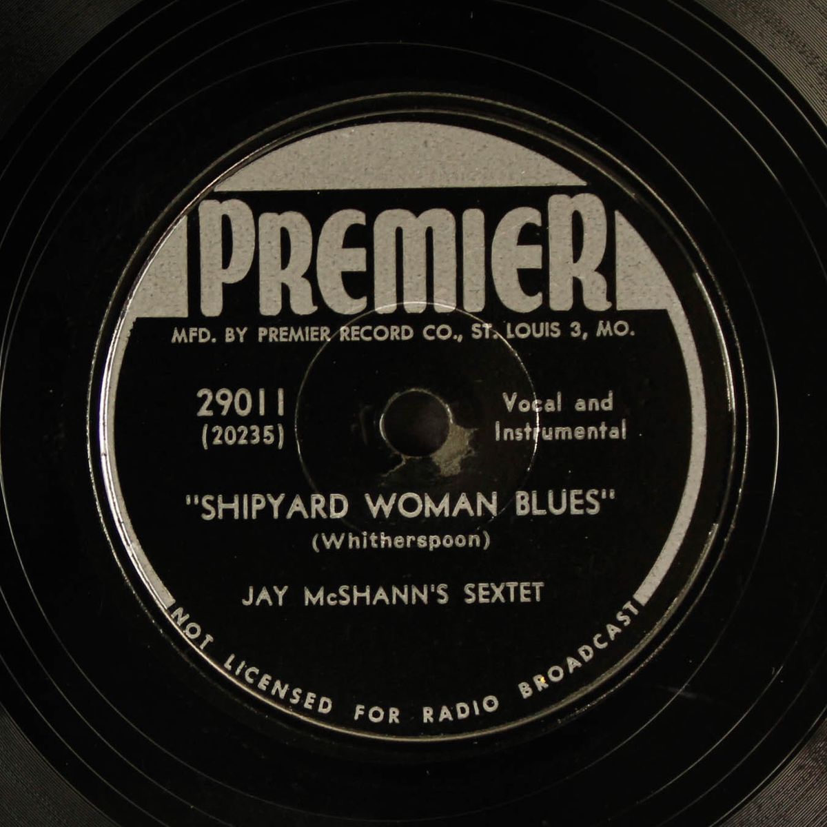 shipyard woman blues / crown prince boogie by JAY MCSHANN