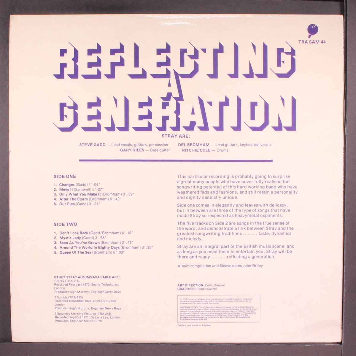 reflecting a generation by STRAY