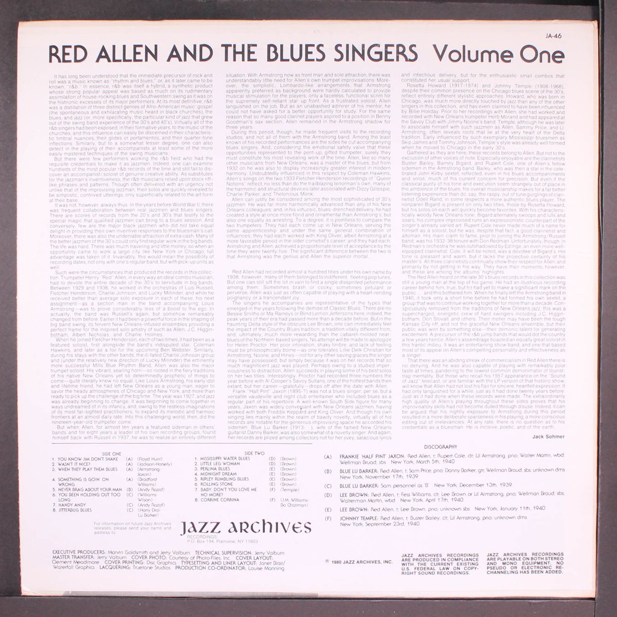 the blues singers, vol. 1 by RED ALLEN