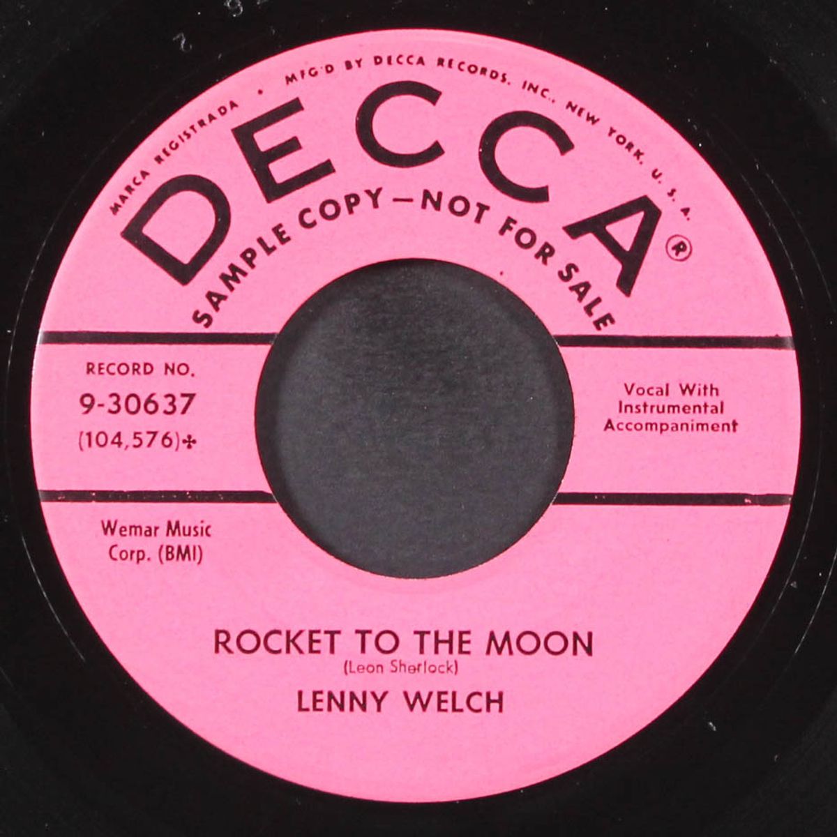 rocket to the moon / my one sincere by LENNY WELCH