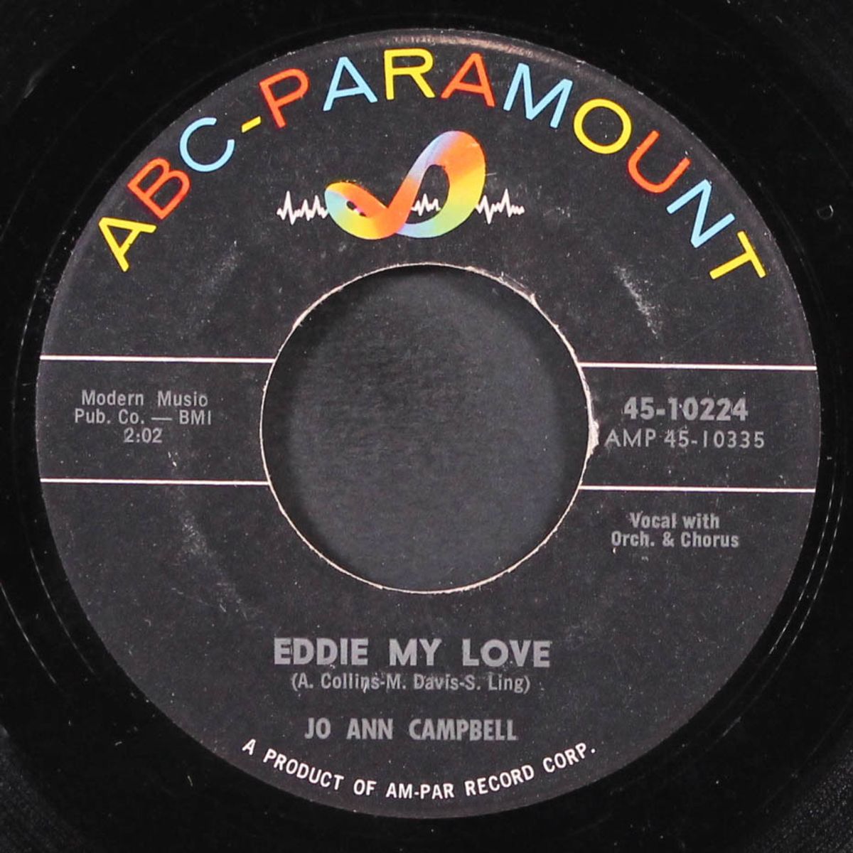 eddie my love / it wasn't right by JO ANN CAMPBELL