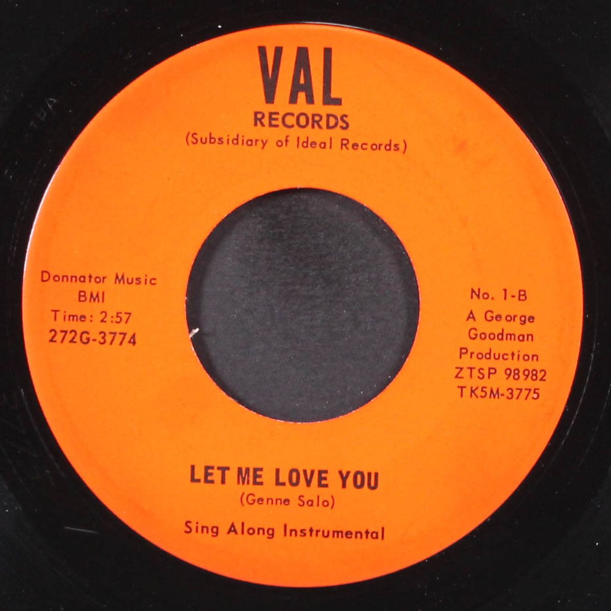 let me love you / let me love you instrumental by GEORGE GOODMAN & HEADLINERS