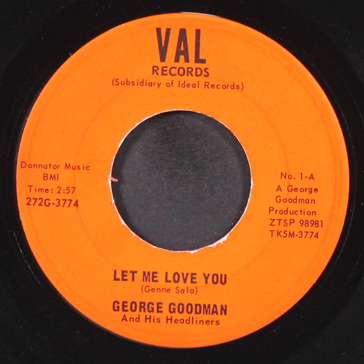 let me love you / let me love you instrumental by GEORGE GOODMAN & HEADLINERS