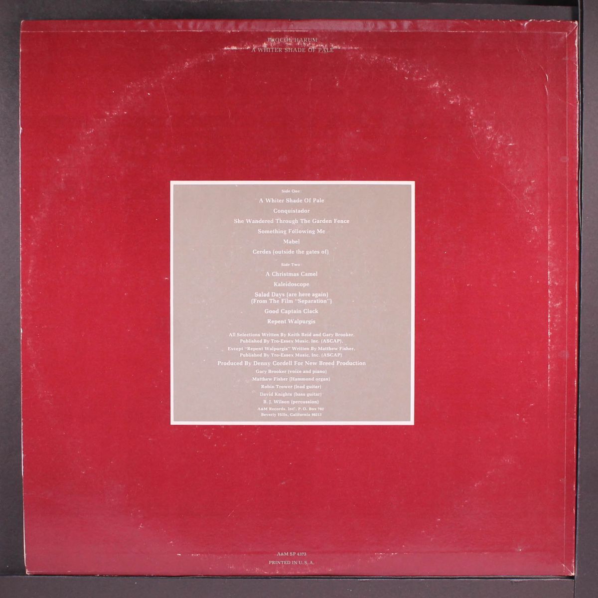 a whiter shade of pale by PROCOL HARUM