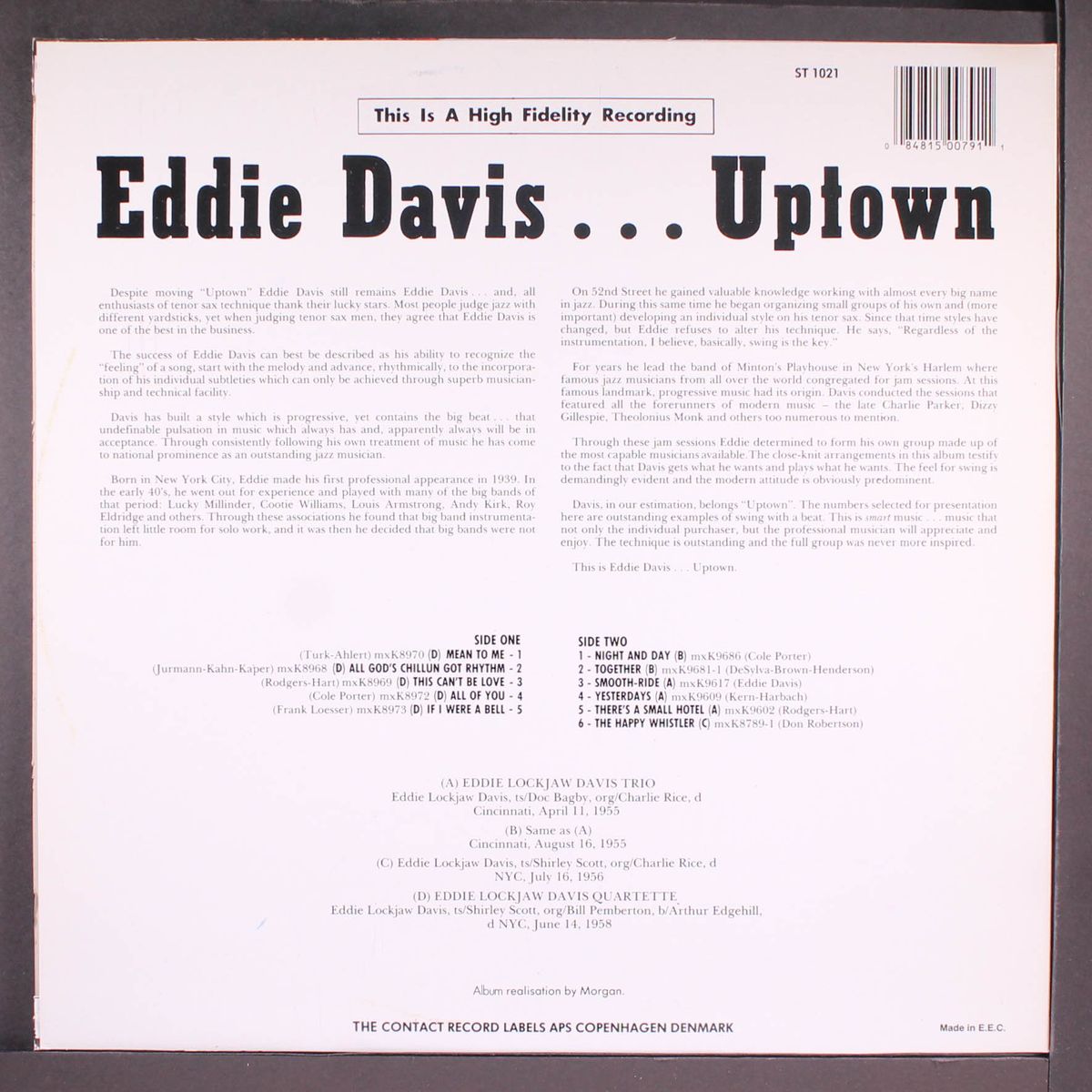 uptown by EDDIE 'LOCKJAW' DAVIS