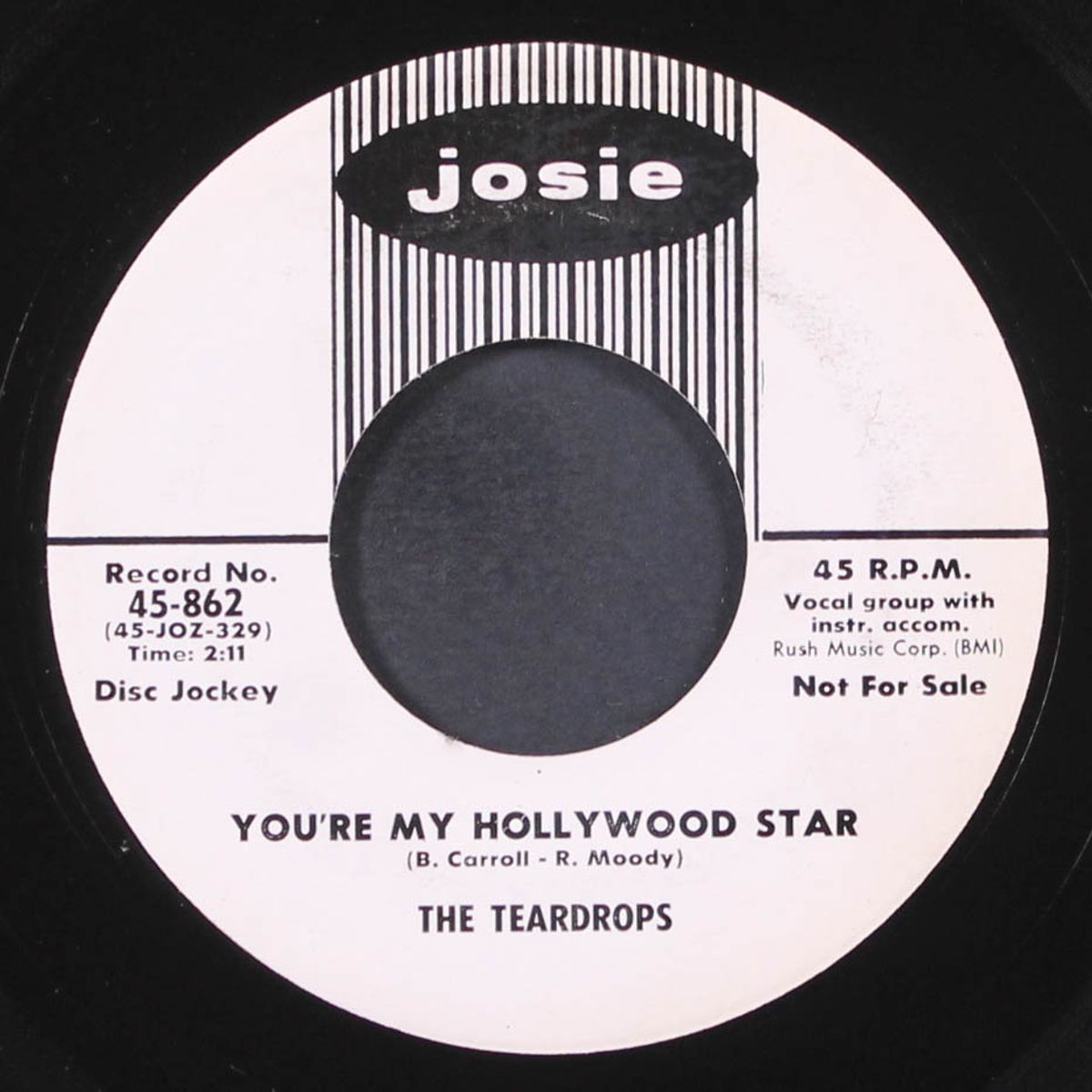 you're my hollywood star / cry no more by TEARDROPS