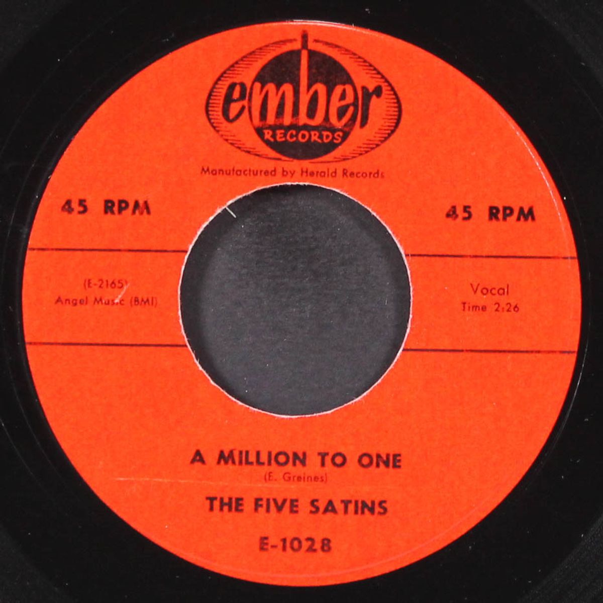 a million to one / love with no love in return by FIVE SATINS