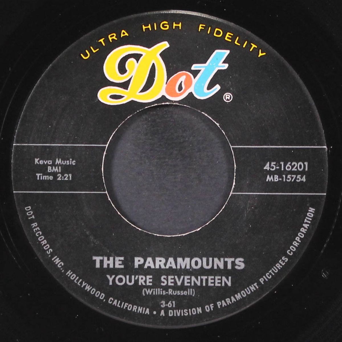 you're seventeen / when you dance by PARAMOUNTS