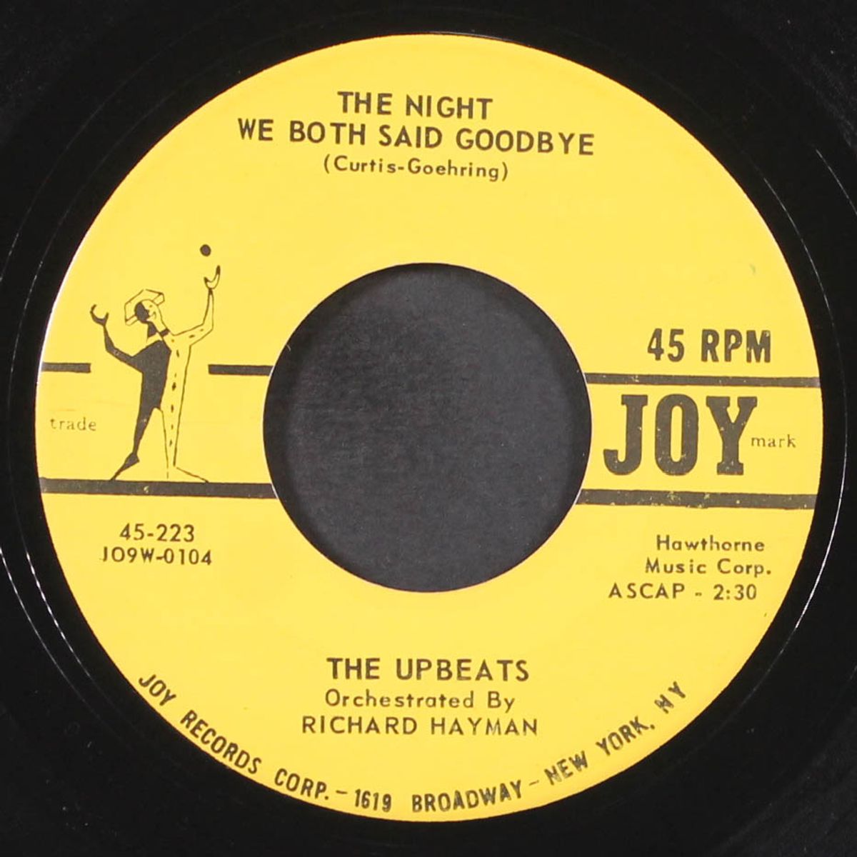 the night we both said goodbye / oh! what it seemed to be by UPBEATS