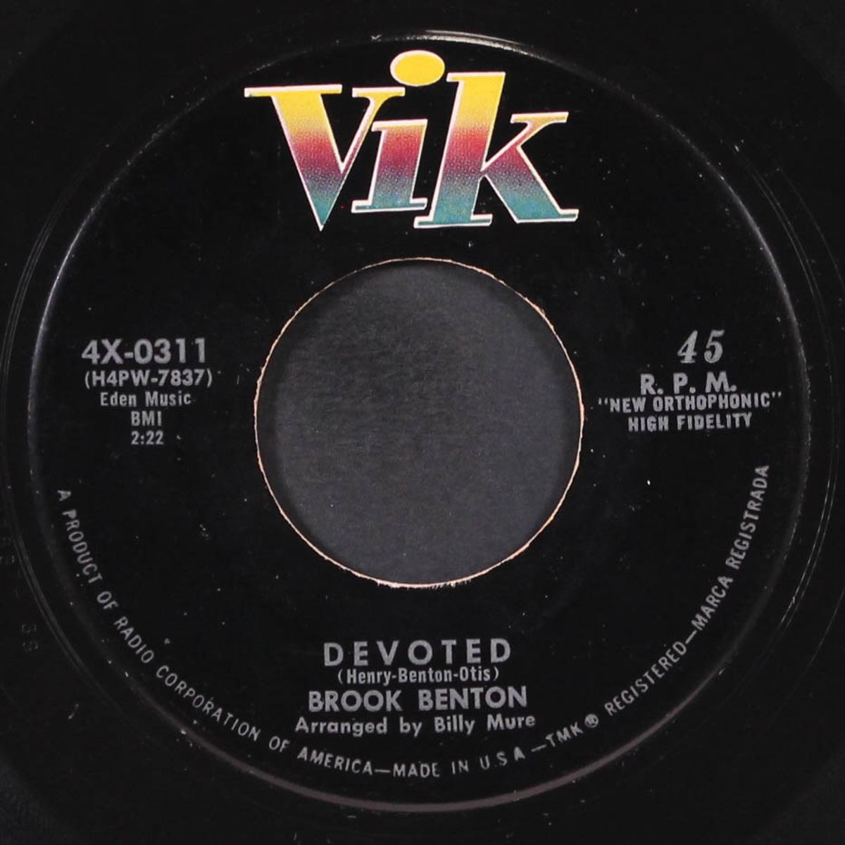 devoted / a million miles from nowhere by BROOK BENTON