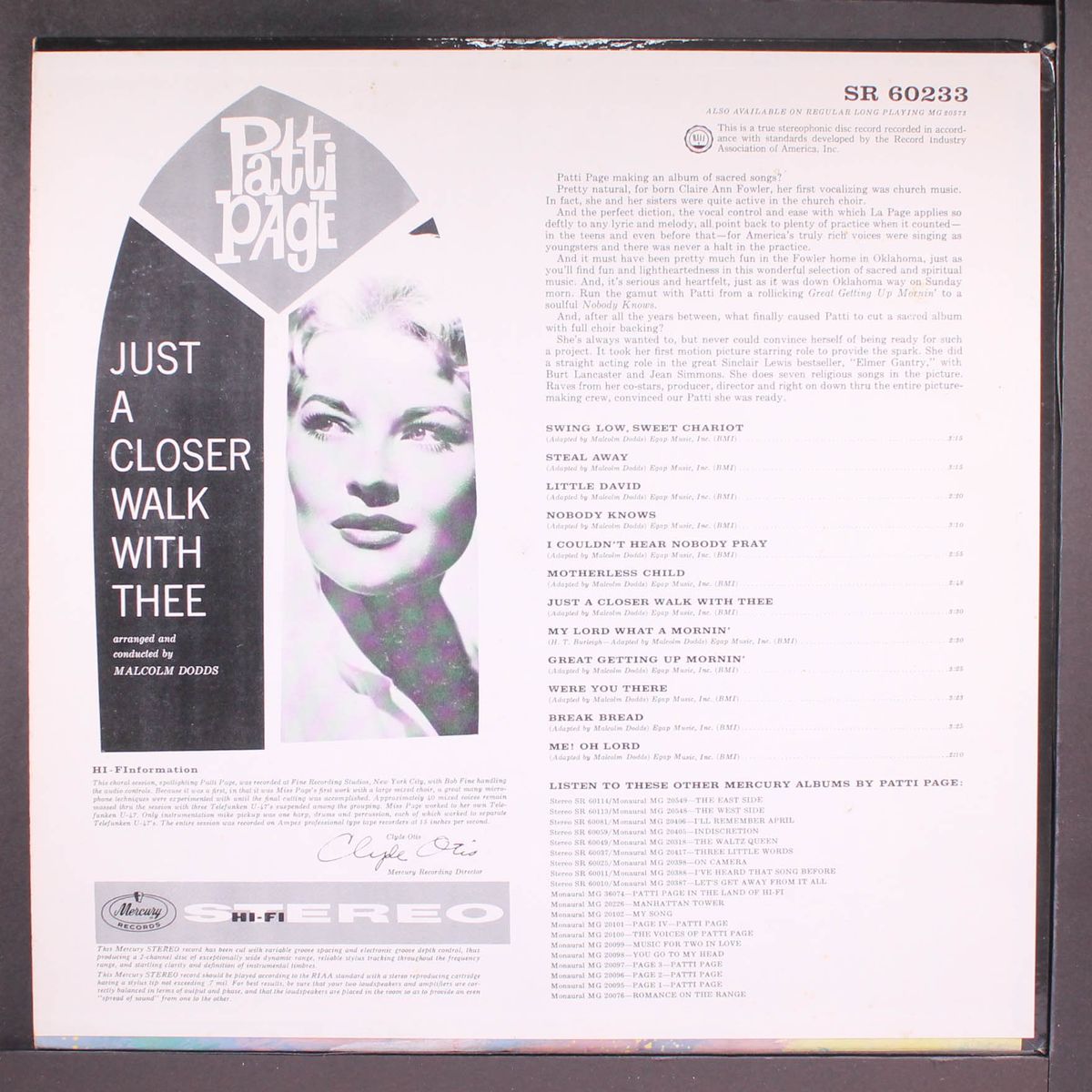 just a closer walk with thee by PATTI PAGE